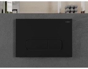 Mexen Fenix Air 02, pneumatické dvojité tlačidlo na splachovanie, čierna matná, 6A0203