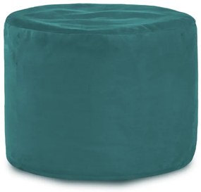 Plyšová taburetka Cilindro modrá
