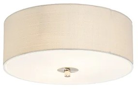 Rustikálne stropné svietidlo biele/krémové 30 cm - Drum Jute