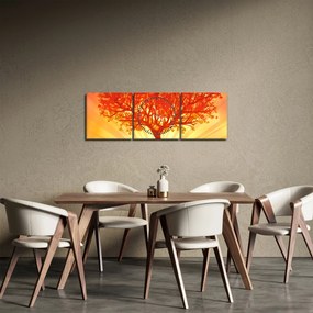 Obraz - Strom v žiari slnka (s hodinami) (90x30 cm)