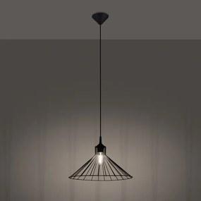 Sollux SL.1186 - Luster na lanku EDA 1xE27/15W/230V čierna