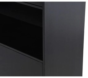 Čierna modulárna skrinka z borovicového dreva 40x210 cm Finca – WOOOD