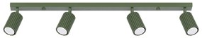 Bodové svietidlo Karbon, 4x olivovo zelené kovové tienidlo, (možnosť polohovania)