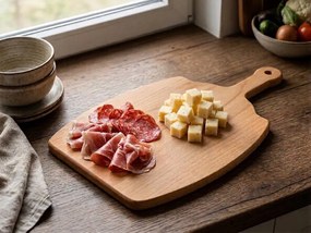 AMADEA Drevená doštička v tvare suda, masívne drevo, 25x14,6x1,1 cm