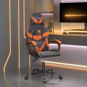 Herná stolička čierna a oranžová umelá koža 3143848