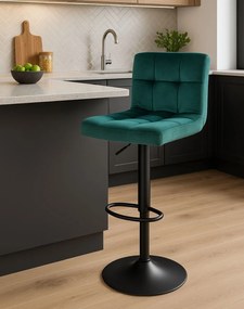Barová stolička C105 Velvet zelená
