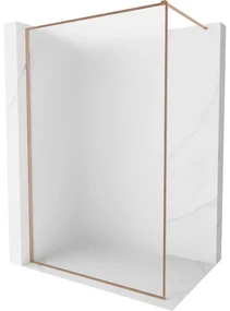 Mexen Kioto-F, sprchová zástena s rámom 100 x 202 cm, 8 mm sklo námraza, profil medená matná, 800-100-104-65-30