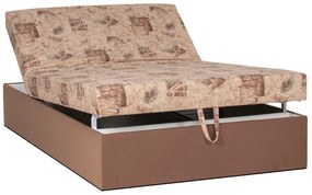 Polohovacia posteľ Alex140cm, hnedá (č.213/49 , matrace A do 90 kg)