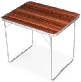 Skladací cateringový stôl 80x60 cm s imitáciou dreva
