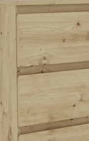 Komoda so 4 zásuvkami Carlos, dub artisan, 75 cm