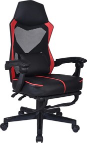 XXXLutz HERNÁ STOLIČKA, vzhľad kože, sieťovina, červená, čierna Carryhome - Kancelárske stoličky - 000788008702