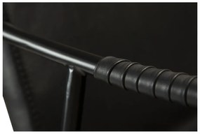 Čierna barová stolička z imitácie kože DAN-FORM Denmark Boto, výška 95 cm