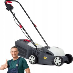 Ľahká Elektrická Kosačka Nac Malá 32 CM 27 L 1200 W Zadné Vyhadzovanie A Vyhadzovanie Do Koša