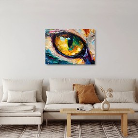 Sklenený obraz - Maľba mačacieho oka (70x50 cm)