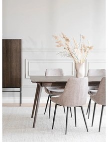 Tmavohnedý rozkladací jedálenský stôl v dekore duba 90x190 cm Yumi – Rowico