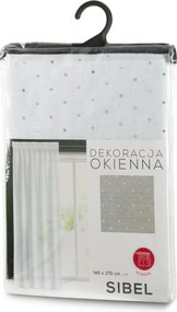 ZÁCLONA NA PÁSKE SIBEL 140X270 CM BIELA