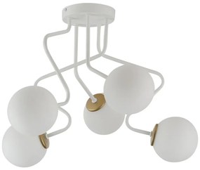 Luster na tyči ZIGZAG 5xG9/12W/230V biela