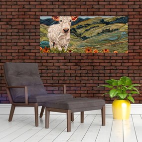 Obraz - Imitácia pleteného motívu (120x50 cm)