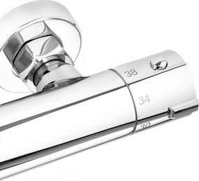 Erga Dubaj, sprchový set s termostatickou batériou a hlavovou sprchou 30 cm, chrómová, ERG-YKA-BP.DUBAJ-THERM-30-CHR