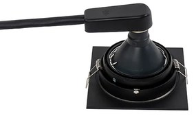 Moderné zapustené bodové svetlo čierne nastaviteľné - Chuck 70