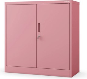 Skrinka na dokumenty, nízka, pudrová ružová, 900x930x400 mm: BEATA Fresh Style
