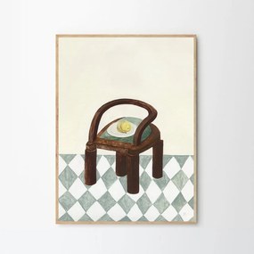 Moikka Plagát Chair with Fruit by Isabelle Vandeplassche 30x40 cm