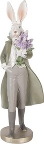 Decorative Figurine Rabbit 17x15x53 Cm White Plastic - 17*15*53 cm