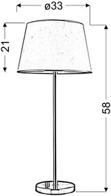 Candellux IBIS Stolná lampa 1X40W E14 Satin 41-00913