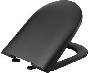 WC kombi Jungborn FLORIEL ONE 64 bez splachovacieho kruhu vč. WC dosky SWN321 (MATT BLACK)