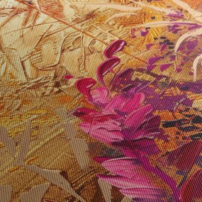 Obraz - Abstraktná maľba kvetov II. (120x50 cm)