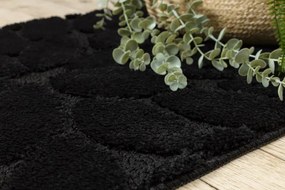 Kúpeľňový koberček SUPREME STONES kamienky, čierny