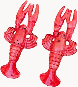 Ručne maľovaná soľnička a korenička Lobster, 2 ks