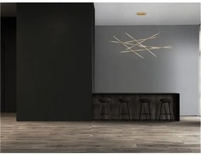 LED luster Raccio 1805 zlaté s diaľkovým ovládaním
