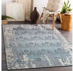 Kusový koberec Core W3824 Ornament Vintage cream/grey and blue, 120x170, modrá, chodba / predsieň, Dywany Łuszczów