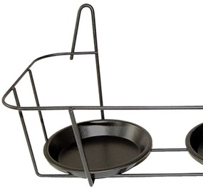 ZÁVESNÝ DRŽIAK NA KVETINÁČ SIMPLY DOUBLE 34X19 CM ČIERNA