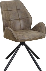 Jedálenská stolička Orinoco, olivovo zelená látka