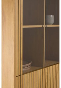 Vitrína v dekore duba v prírodnej farbe 80x180x40 cm Jaipur – Actona