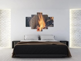 Obraz horiaceho dreva (150x105 cm)