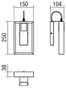 Redo 01-1663 - Nástenné svietidlo TIMBER 1xE27/42W/230V