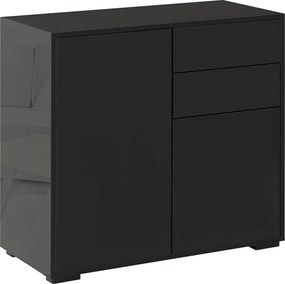 HOMCOM Komoda s zásuvkou, 2 dvierkami na stlačenie, úložná skrinka s nastaviteľnou policou, skriňa so zásuvkami do kuchyne, obývacej izby 79 x 36 x 74