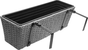 Závěsný balkonový květináč s vnitřní vložkou Plantero šedý