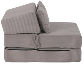 Skladacie kreslo/matrac PELOS, sivá