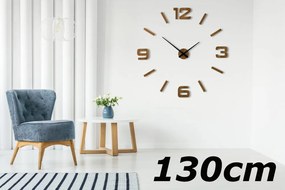 Veľké dubové nalepovacie hodiny 130 cm