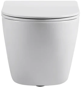 Cerano Cesso, závesná WC misa Vortex + UF sedátko - biela lesklá - 49x36 cm, CER-CER-476678
