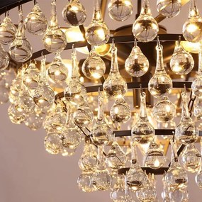 Toolight Toolight, krištáľové stropné svietidlo 3xE14 APP1621-3CP, zlatá lesklá, OSW-01595