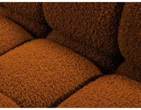 Oranžový modul pohovky z textílie bouclé (pravý roh) Bellis – Micadoni Home