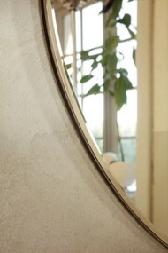 Ferm Living Dizajnové nástenné zrkadlo Pond Brass – small