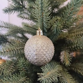 DECOLED Sada vianočných ozdôb zlaté plastové gule 6 cm, balenie 24 ks