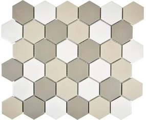 Keramická mozaika CU HX140 32,5x28,1 cm biela/béžová