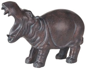 Dekoratívna figúrka nosorožec hnedá BELBARI Beliani